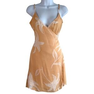 Sisstrevolution Womens Wrap Dress Peach Size S Resort Spring Break Coverup Beach